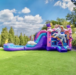 Unicorn Bounce House Combo