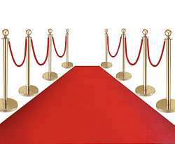 Red Carpet With Rope & Poles