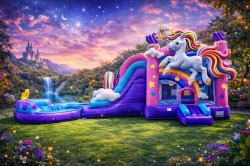 Unicorn Bounce House Combo