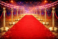 Red Carpet With Rope & Poles