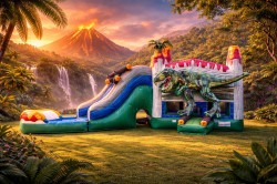 T-Rex Dinosaur Bounce House Combo